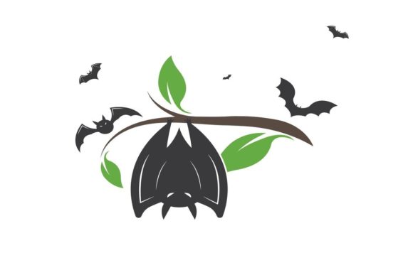 Bat Illustration Template Vector Icon: Your Halloween Design Asset