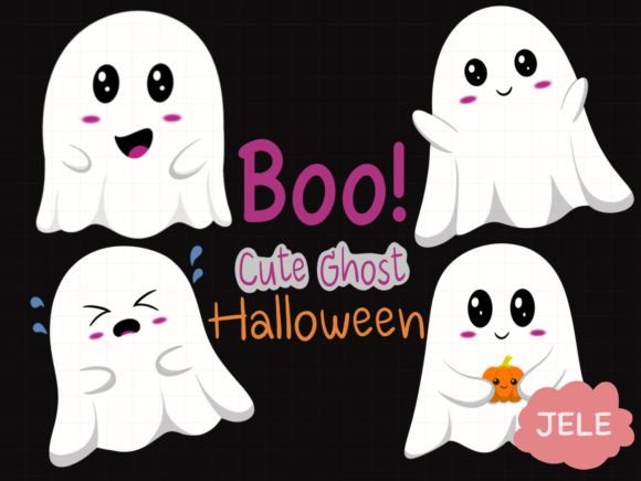 Boo! Cute Ghost Halloween: Playful Design for Seasonal Projects