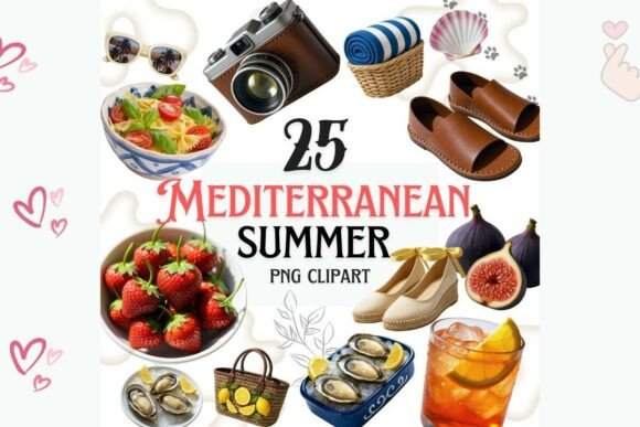 Capture Coastal Charm with Mediterranean Summer PNG Clipart