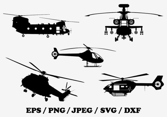 Helicopter Silhouettes: A Designer's Toolkit for Dynamic Projects