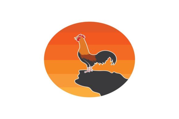 Rooster Logo Vector Illustration Template: A Bold Visual Asset
