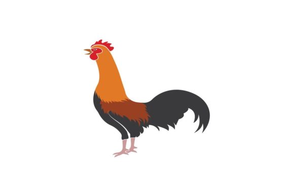 Rooster Vector Illustration Template: A Bold Design Asset
