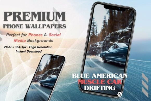The Roar of Blue American Muscle Car Drifting: A Digital Asset Review