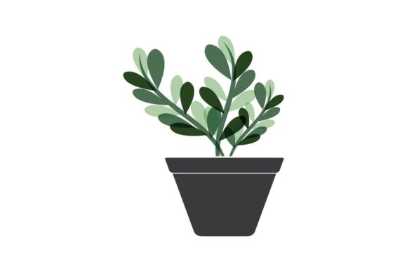 Unpacking the Plant in Pot Illustration Vector Design Template