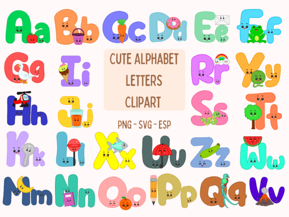 Using Cute Alphabet Letters Clipart in Your Projects