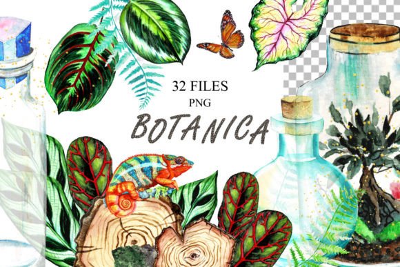 Watercolor Botanica Clipart: Your Key to Organic, Artisanal Design