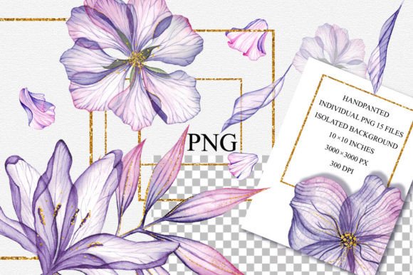Watercolor Flowers and Gold Clipart: A Designer's Guide to This PNG Set