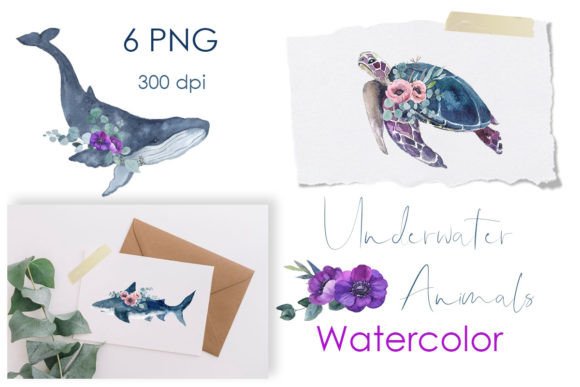 Watercolor Sea Turtles: Ocean Animals for Creative Projects